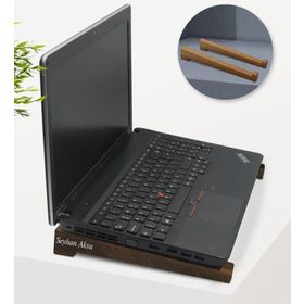 BK Kişiye Özel Taşınabilir Ahşap Ceviz Notebook Laptop Standı