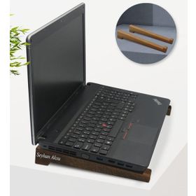 BK Kişiye Özel Taşınabilir Ahşap Ceviz Notebook Laptop Standı