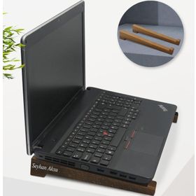 BK Kişiye Özel Taşınabilir Ahşap Ceviz Notebook Laptop Standı