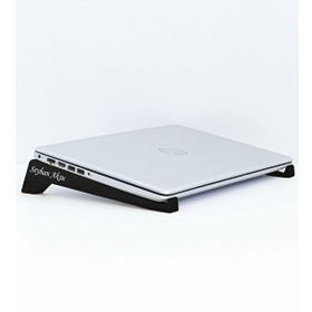 BK Kişiye Özel Taşınabilir Ahşap Siyah Notebook Laptop Standı