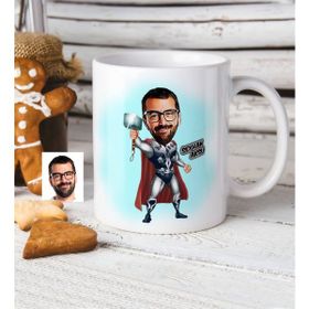 BK Kişiye Özel Thor Karikatür Beyaz Kupa Bardak