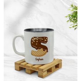 BK Model 1 Çikolata Harfli Siyah Kupa Bardak