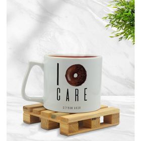 BK Model 1 I Don't Care Tasarımlı Middle Beyaz Kupa Bardak