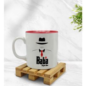 BK Model 17 Baba Godfather Tasarımlı Kırmızı Beyaz Kupa Bardak