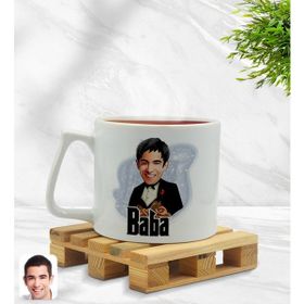 BK Model 4 Kişiye Özel Baba Godfather Karikatürlü Middle Beyaz Kupa Bardak
