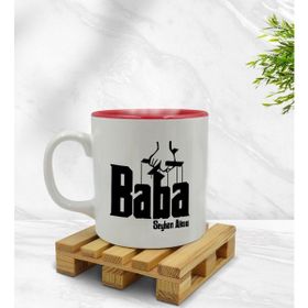 BK Model 5 Baba Godfather Tasarımlı Kırmızı Beyaz Kupa Bardak