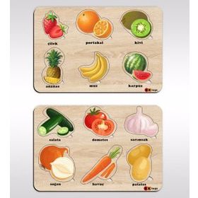 BK Toys 2’li Ahşap Figürlü Eğitici-Öğretici Puzzle