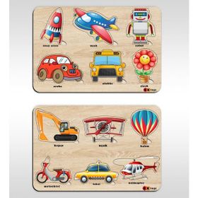 BK Toys 2’li Ahşap Figürlü Eğitici-Öğretici Puzzle