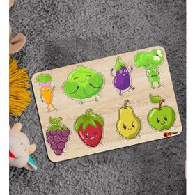 BK Toys Çocuklar İçin Ahşap Figürlü Eğitici-Öğretici Yapboz 13 Puzzle