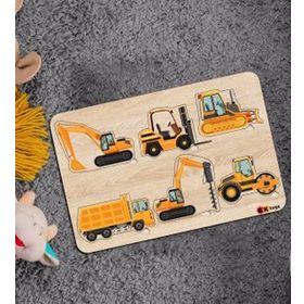 BK Toys Çocuklar İçin Ahşap Figürlü Eğitici-Öğretici Yapboz 14 Puzzle