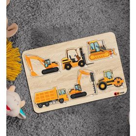 BK Toys Çocuklar İçin Ahşap Figürlü Eğitici-Öğretici Yapboz 14 Puzzle