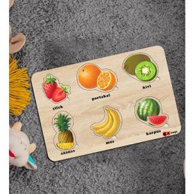 BK Toys Çocuklar İçin Ahşap Figürlü Eğitici-Öğretici Yapboz 2 Puzzle