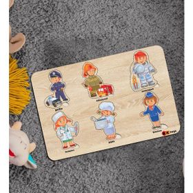 BK Toys Çocuklar İçin Ahşap Figürlü Eğitici-Öğretici Yapboz 5 Puzzle