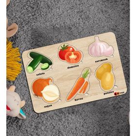 BK Toys Çocuklar İçin Ahşap Figürlü Eğitici-Öğretici Yapboz 6 Puzzle