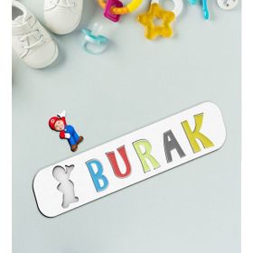 BK Toys Çocuklara Özel Fotoğraflı Super Mario Ahşap Eğitici Yapboz Puzzle