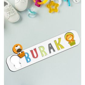 BK Toys Çocuklara Özel İsimli Ahşap Eğitici 4 Puzzle
