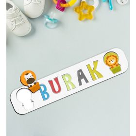 BK Toys Çocuklara Özel İsimli Ahşap Eğitici 4 Puzzle