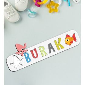BK Toys Çocuklara Özel İsimli Ahşap Eğitici 6 Puzzle