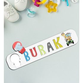 BK Toys Çocuklara Özel İsimli Ahşap Eğitici 9 Puzzle