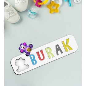 BK Toys Çocuklara Özel İsimli Figürlü Ahşap Eğitici Puzzle