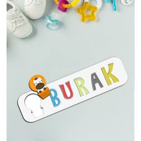 BK Toys Çocuklara Özel İsimli Figürlü Ahşap Eğitici Puzzle