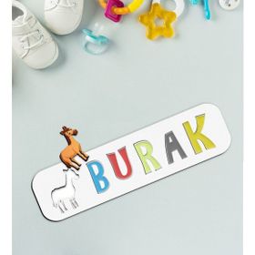 BK Toys Çocuklara Özel İsimli Figürlü Ahşap Eğitici Puzzle
