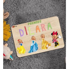 BK Toys Çocuklara Özel Prenses Konseptli Ahşap Eğitici Yapboz Puzzle