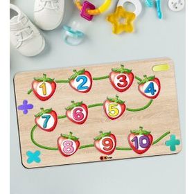 BK Toys Çocuklara Özel Sayılar Temalı Büyük Boy Ahşap Eğitici Yapboz 50x30cm Puzzle