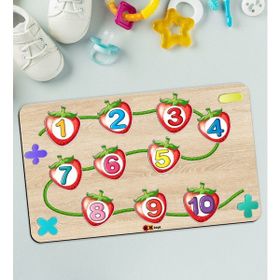 BK Toys Çocuklara Özel Sayılar Temalı Büyük Boy Ahşap Eğitici Yapboz 50x30cm Puzzle