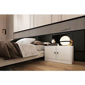 BKConcept KMD-1006-Ç Beyaz 65 cm Dolaplı Komodin