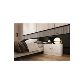 BKConcept KMD-1006-Ç Beyaz 65 cm Dolaplı Komodin