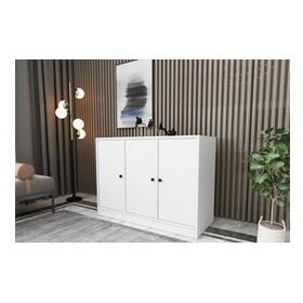 BKConcept KNS-1007-Ç Beyaz 98 cm Dolaplı Konsol