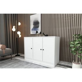 BKConcept KNS-1007-Ç Beyaz 98 cm Dolaplı Konsol