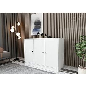 BKConcept KNS-1007-Ç Beyaz 98 cm Dolaplı Konsol