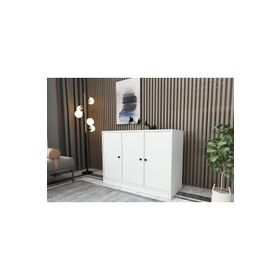 BKConcept KNS-1007-Ç Beyaz 98 cm Dolaplı Konsol