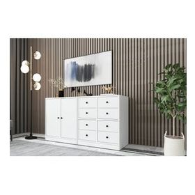 BKConcept KNS-1040-Ç Dolaplı Çekmeceli Konsol Beyaz 130 cm Konsol