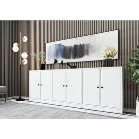 BKConcept KNS-1078-Ç Beyaz 195 cm Dolaplı Konsol