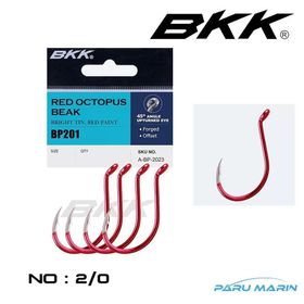 Bkk Red Octopus Beak 2/0 6 Adet Tekli İğne