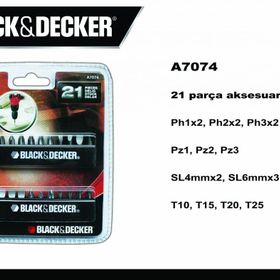 Black & Decker A7074 21 Parça Matkap Uç Seti
