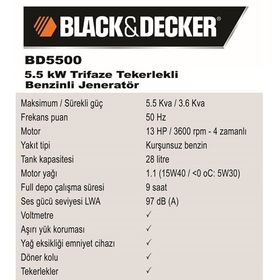 Black & Decker BD5500 Benzinli Jeneratör