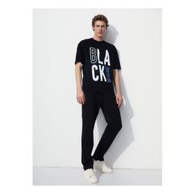 Black On Black E-RESIL Lastikli Bel Basic Siyah Erkek Eşofman Altı