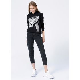 Black On Black K-RIKO Yüksek Bel Regular Fit Antrasit Kadın Denim Pantolon