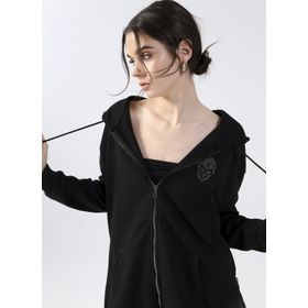 Black On Black K-Rival Kapüşon Yaka Taşlı Siyah Kadın Sweatshirt