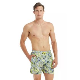 Blackspade 10034 Erkek Sarı Baskılı Şort Mayo