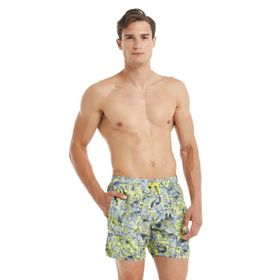 Blackspade 10034 Erkek Sarı Baskılı Şort Mayo