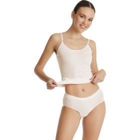Blackspade 1306 Krem Rengi Essential Midi Slip Kadın Külot