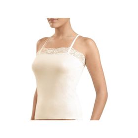 Blackspade 1404 Krem Aura Satin Kadın İnce Askılı Atlet
