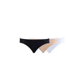 Blackspade 1574 Essential 3'lü Beyaz Ten Siyah Kadın Slip Külot