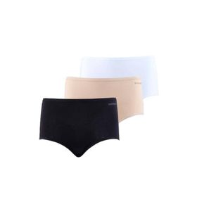 Blackspade 1577 Essential Maxi Beyaz Ten Siyah 3'lü Kadın Slip Külot