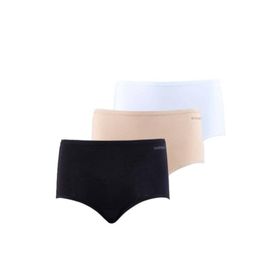 Blackspade 1577 Essential Maxi Beyaz Ten Siyah 3'lü Kadın Slip Külot
